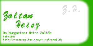 zoltan heisz business card